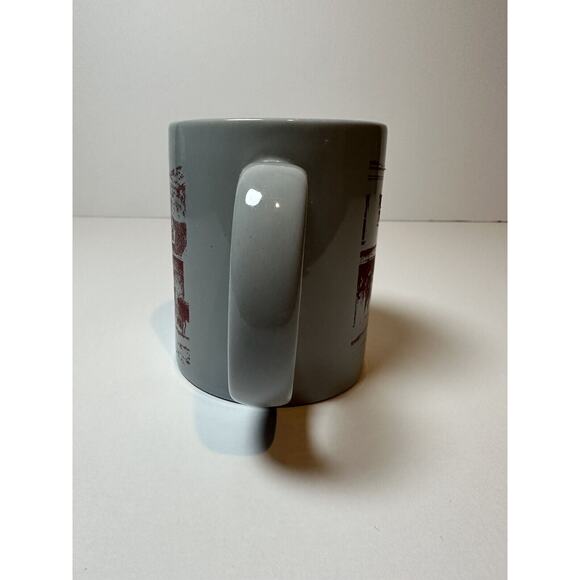 JC Penney Golden Rule Store Gray & Burgundy Mug Collectable Coffee Cup - Picture 3 of 5